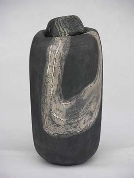 Kirsten-Holm charcoal ceramic vessel 