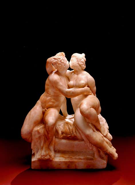Cupid and Psyche - 16th Century sculpture - embracing lovers