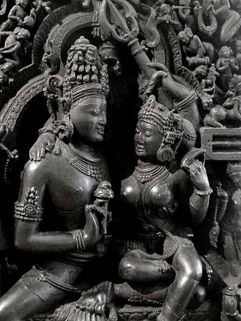 Shiva-&-Parvati wall carving