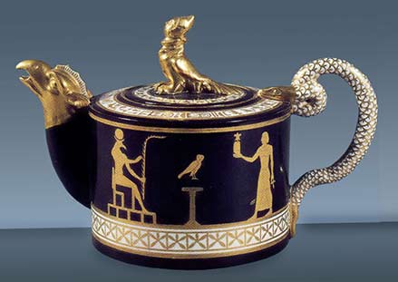 Egyptian revival teapot - Royal-Manufacture-of-Naples