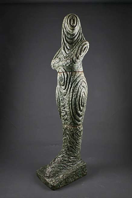 standing spiral figure sculpture Clayton Thiel_Stone_Sculptures 
