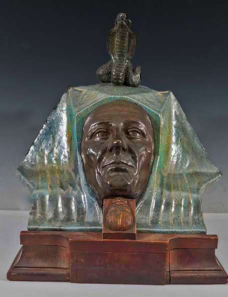 Art-Nouveau-Bronze-and-Terracotta-Egyptian-Burial-Mask