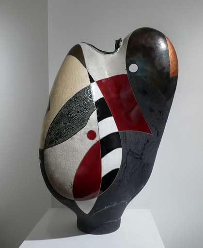 MichaelGustavson-Autumn Dancer abstract sculpture ceramic vessel