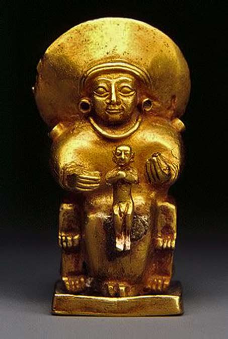 Gold statue - Ancient Hittite sun goddess, more commonly referred to simply as the sun goddess of Arinna.