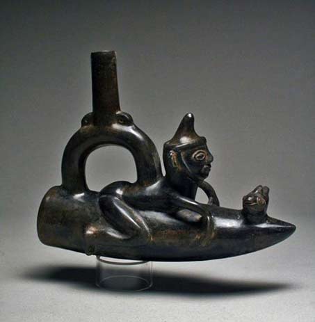 Pre-Columbian Inca Black-Glazed Jar