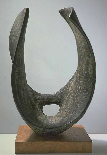 Abstract bronze sculpture 'Trevalgan',-Barbara-Hepworth,-1956