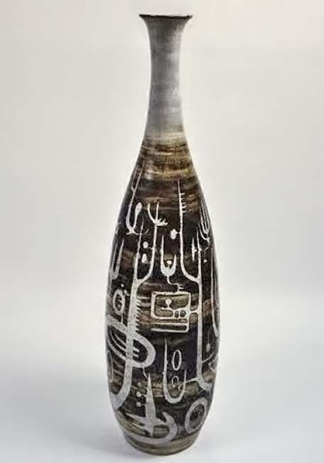 carlton-ball sgraffito decorated vase