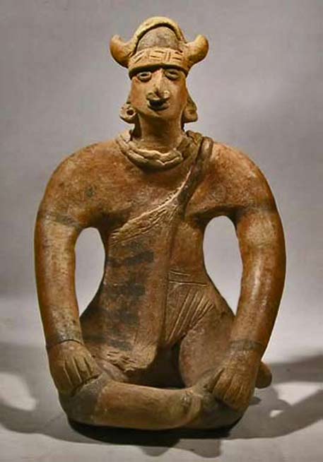 Ceramic Colima_seated_shaman=200BC---200AD