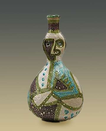 gambone-guido-1909 ceramic lamp base abstract figure