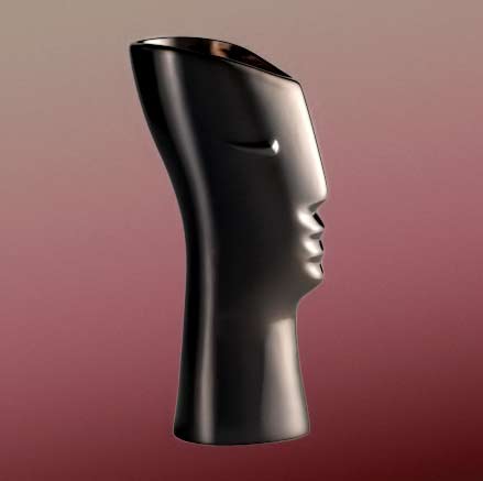 Abstract head vase - Rometti