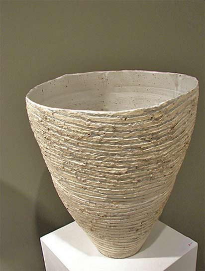 Ani-Kasten ceramic vessel with horizontal ribbing