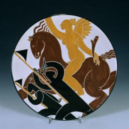 Corrado Cagli, Dante Baldelli, Ceramic plate - March on Rome , 1929-1930,