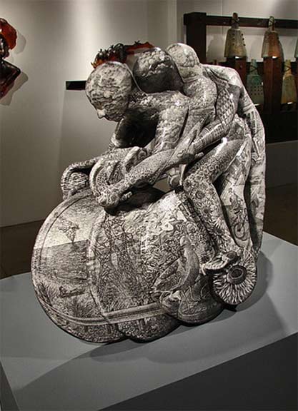 David-Regan-ceramic-sculpture 3 bicycle riders