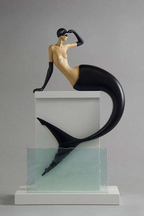 High-Tide---John-Morris-Sculptures - chic mermaid