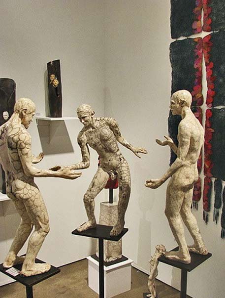 Maria-Elena-Kravetz---Bob-Clyatt-three male sculpture figures