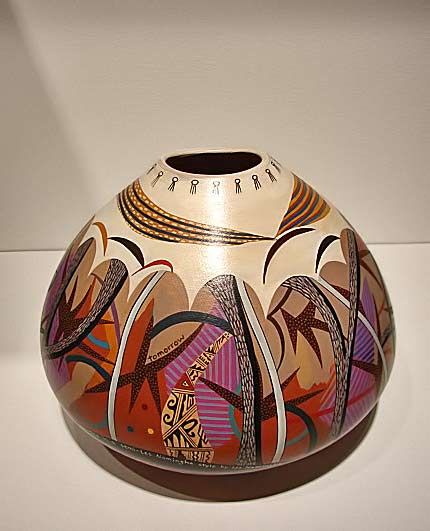 Les-Namingha-ceramic pot--Blue-Rain-Gallery