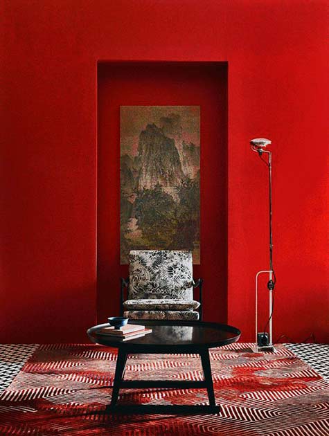 Asian interior design red theme
