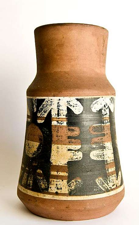 Elspeth Cohen hand Painted Ceramic Vase for Lapid,