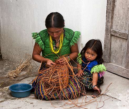 Guatemalan-basket-weaving