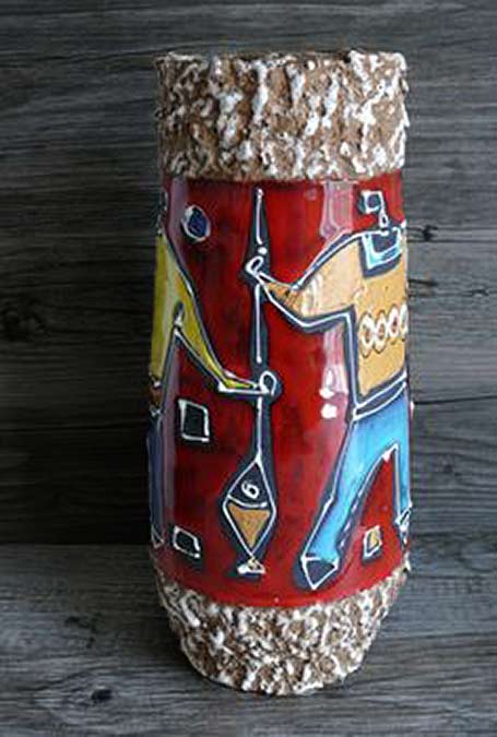 Mid-Century-Portofino-Abstract-Fisherman-Vase by Santi