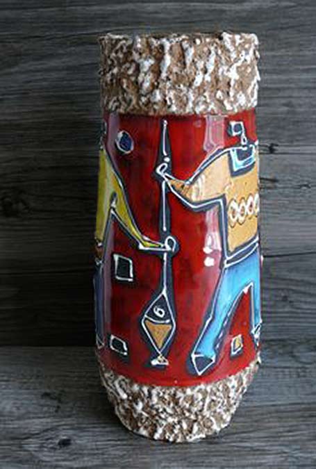 Mid-Century-Portofino-Abstract-Fisherman-Vase by Santi