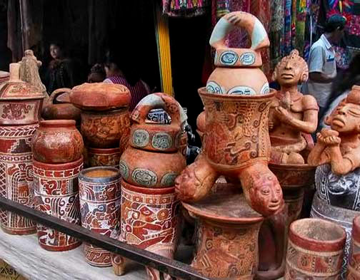Terracotta Pottery,-following-old-Mayan-traditions - in Guatemala