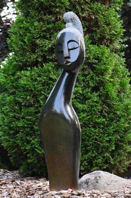 Proud Virgin---Stephen Murenza outdoor Shona sculpture