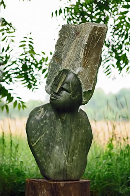 Proud-Woman-Walter-Mariga shona serpentine stone sculpture