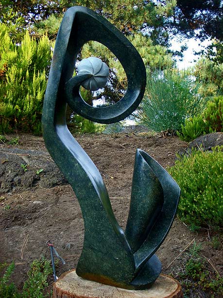 Shona Sculptures - Van Dusen Gardens, Vancouver photo Lorna flickr Abstract stone carved sculpture