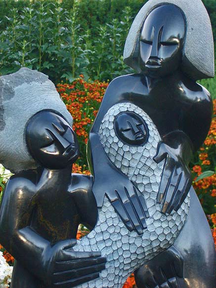 Shona family sculpture-Zimbabwe