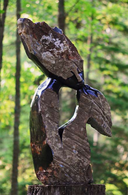 Tender Love-by-Walter Mariga Sculpture of an embracing couple