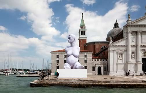 The inflatable sculpture 'Breath' (2012), by the artist Marc Quinn,