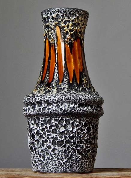 Vintage 60-70' Scheurich-18 Lora Fat Lava Vase West German Pottery