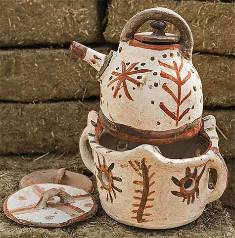 Women’s-pottery tea pot - Rif,-Taounate