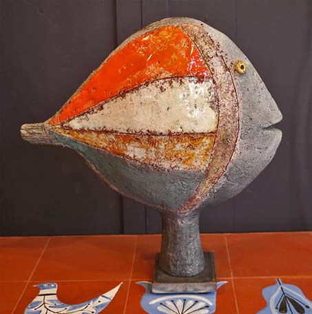 Roger-capron_ceramic-fish sculpture