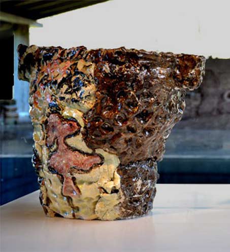 Michel Le Gentil_ceramic sculpture vase