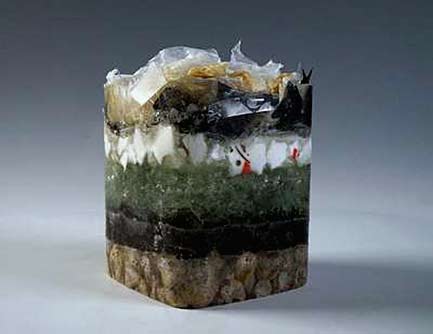 Nathalie_Houghton-glass-sculpture - Preserved Sample: Layers of the Anthropocene