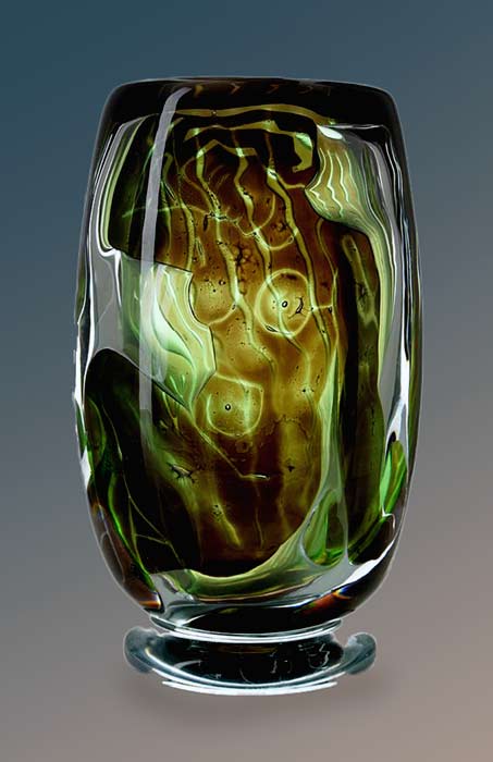 Edvin-Öhrström-(1906-1994),-Orrefors,-'Ariel'-Glass-Vase--