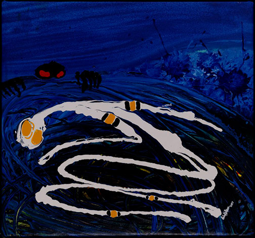 Finding-the-Lost-Boy--Silas-Hobson-2002 Indigenous Aussie painting -- Hood Museum of Art, Dartmouth College