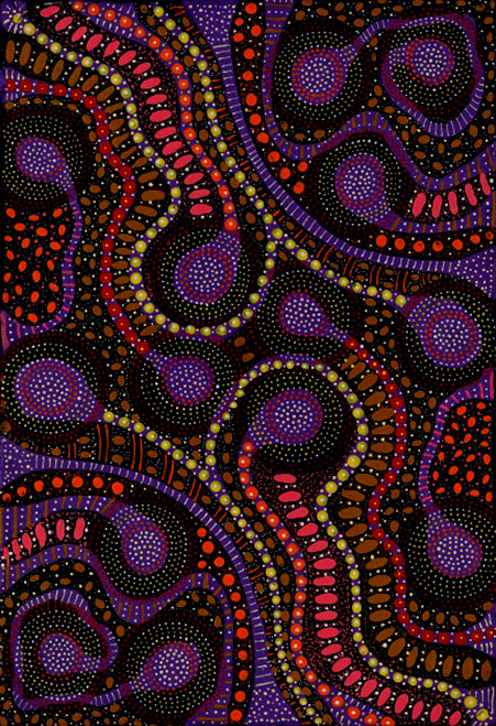 Josette Young Perrurle,2003-Acrylic on linen Aboriginal painting -- Hood Museum of Art, Dartmouth College