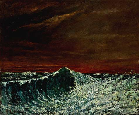 La-Vague-–-Gustave-Courbet-(France) oil painting of the ocean waves