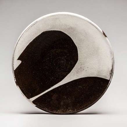 Lindsay Rogers Ceramics black and white Zen plate