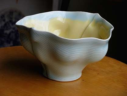 Scott-Jennings - porcelain-footed-bowl in blue and yellow