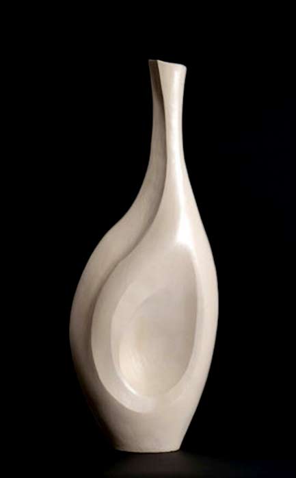Waizu'---In Cream Beverly Morrison - ceramic sculptural bottle