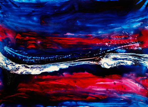 Wave Break at Night - Samantha Hobson - Cape York Peninsula 2003 Aussie inigenous art -- Hood Museum of Art, Dartmouth College