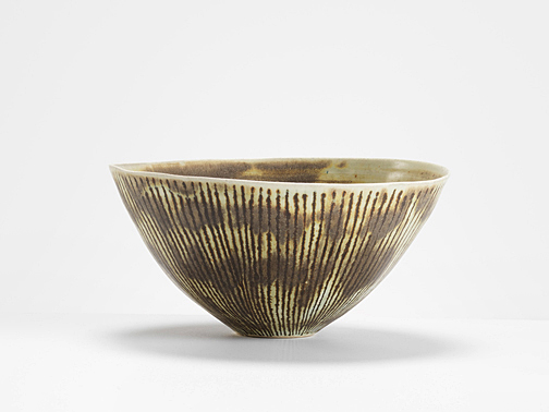 Lucie Rie-1956---Incised Porcelain, 13-x-25-cm