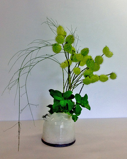 Green ikebana Arrangement--2015