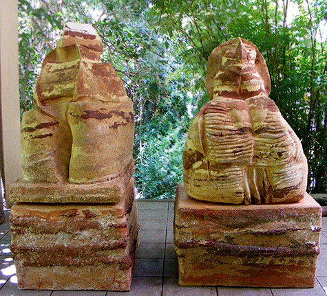 Sculpture,-koning-en-koningin-King-and-Queen