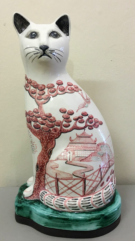 Martin Haines  --  'Willow Tree Cat' pink and white