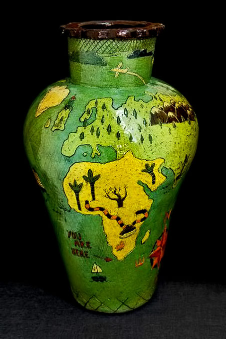 You-Are-Here-vase --Lucinda-Mudge vase with world map